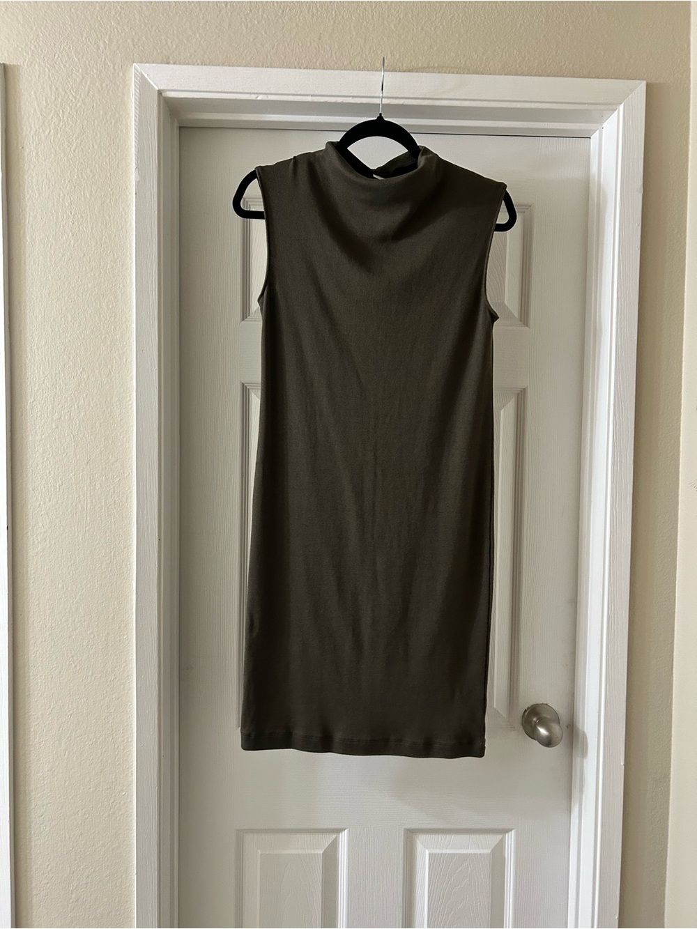 Old Navy Olive Sleeveless Mock Neck Knit Dress